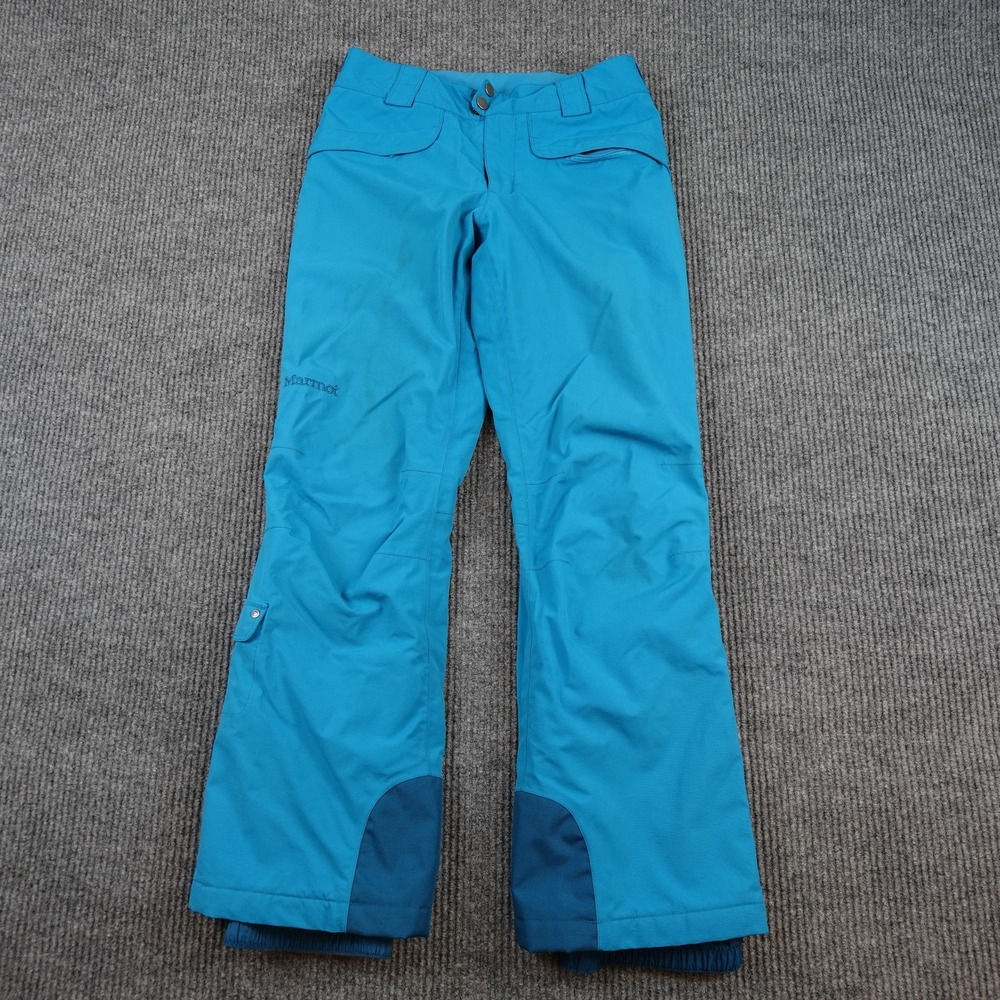 Marmot MemBrain Snow Pants Womens Small Blue Insulated Waterproof Ski Snowboard